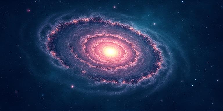 Portada del podcast 'Ecos Cósmicos' con diseño de galaxia en espiral